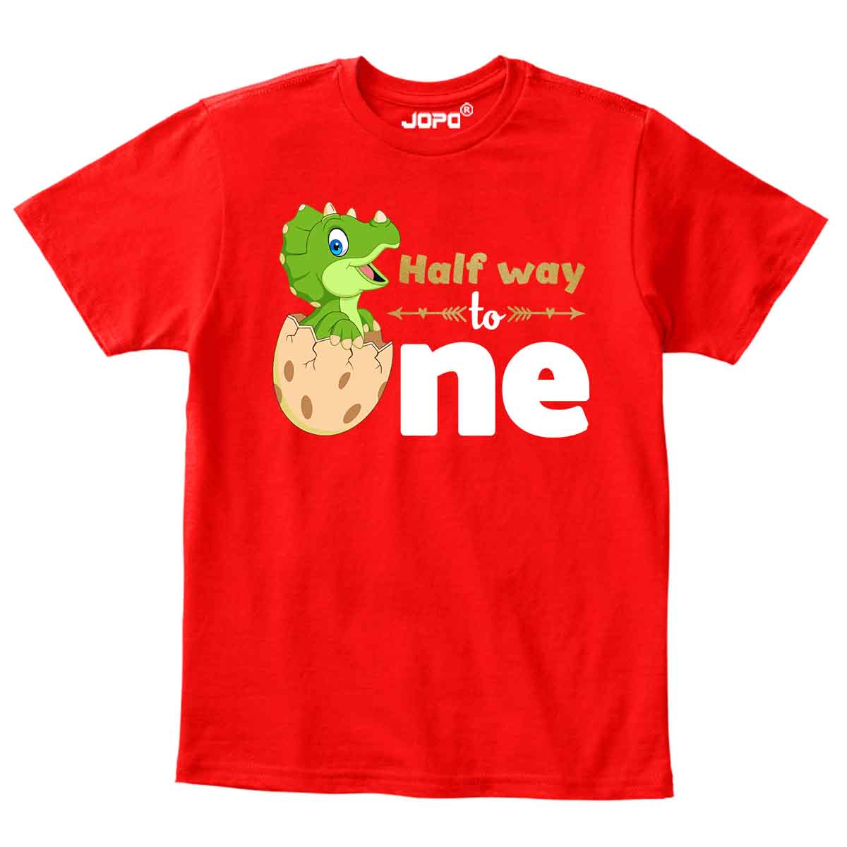 Dino Half Way to One Half Birthday Onesie or T Shirt Kid Boy and Girl 6months