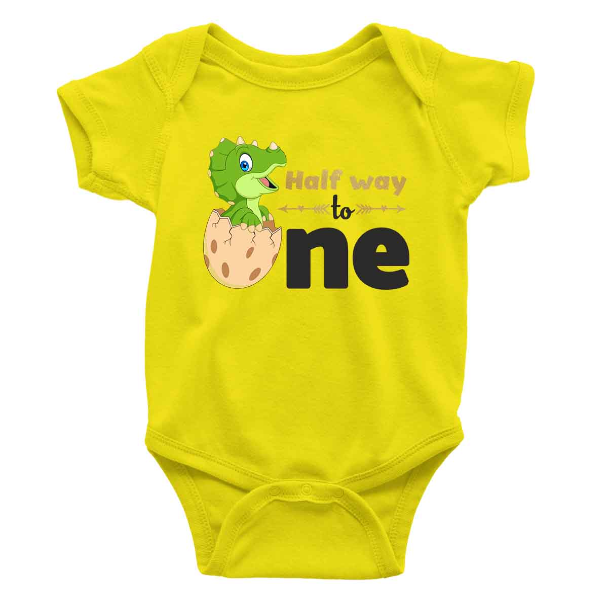 Dino Half Way to One Half Birthday Onesie or T Shirt Kid Boy and Girl 6months