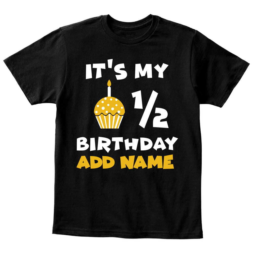 Happy Half Birthday Customized Kid Boy and Girl 6months ( chest 22.5 inches )