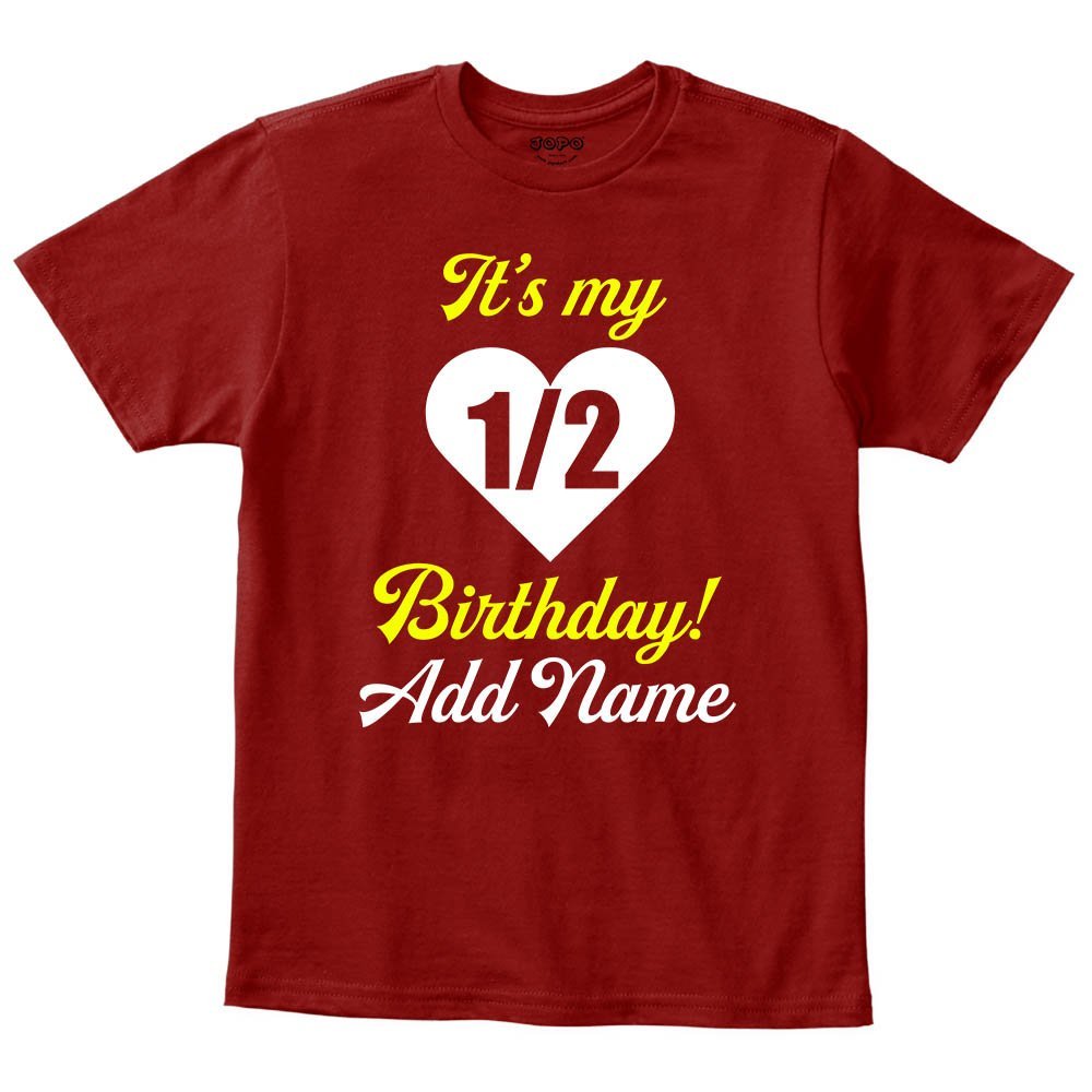 Customised Half Birthday Tee
