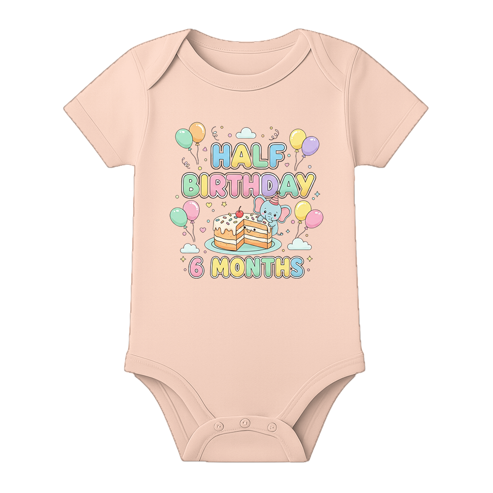 Half Birthday Photoshoot Baby Onesie Personalized