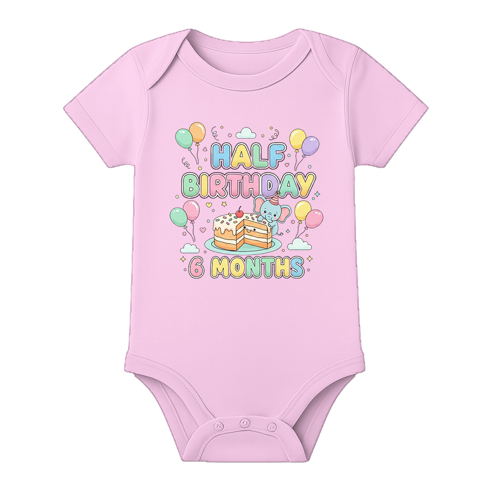 Half Birthday Photoshoot Baby Onesie Personalized