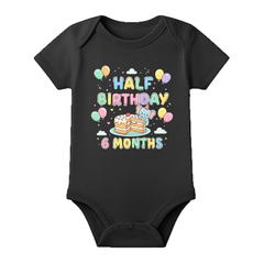 Half Birthday Photoshoot Baby Onesie Personalized