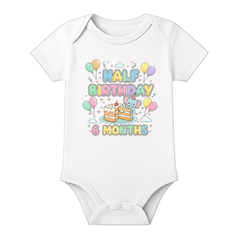 Half Birthday Photoshoot Baby Onesie Personalized