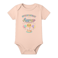 Half Birthday Custom Name Baby Bodysuit