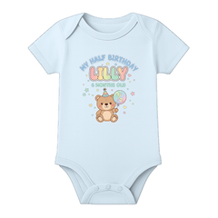 Half Birthday Party Romper Custom Baby Outfit