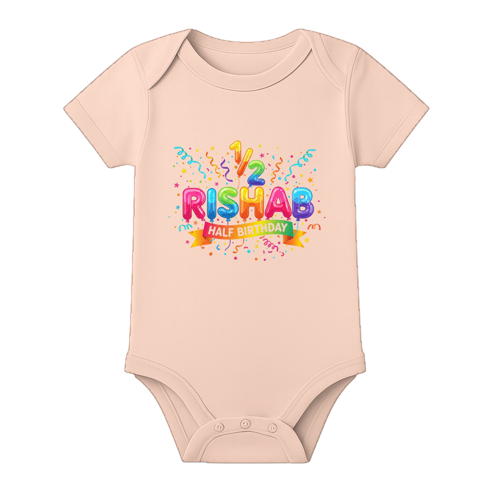 Half Birthday Little Star Romper with Name