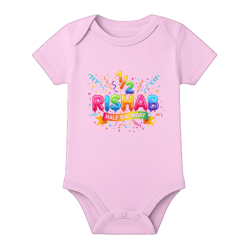 Half Birthday Little Star Romper with Name