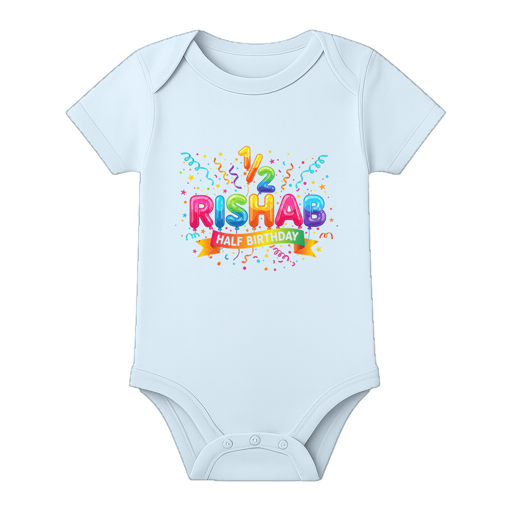 Half Birthday Little Star Romper with Name