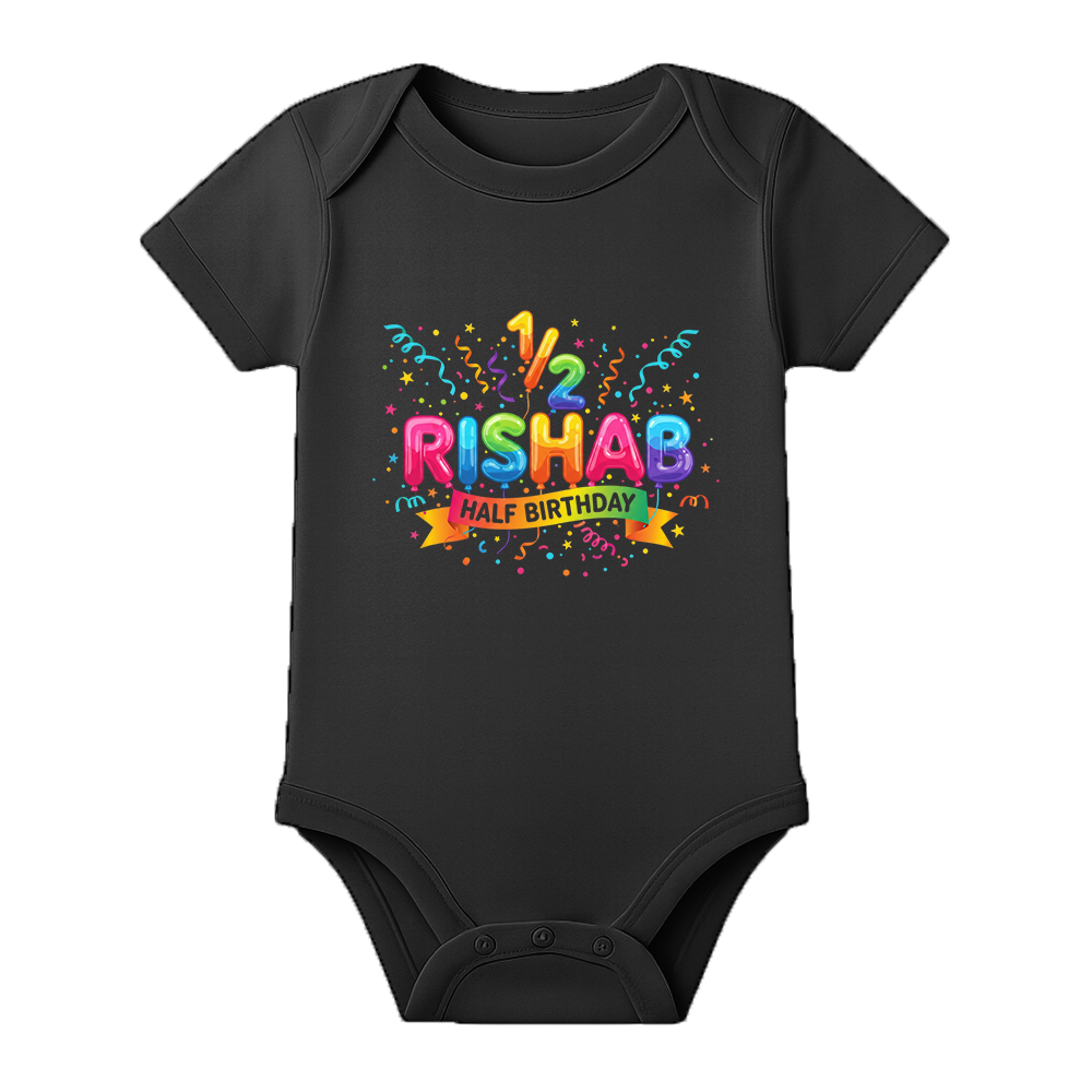 Half Birthday Little Star Romper with Name