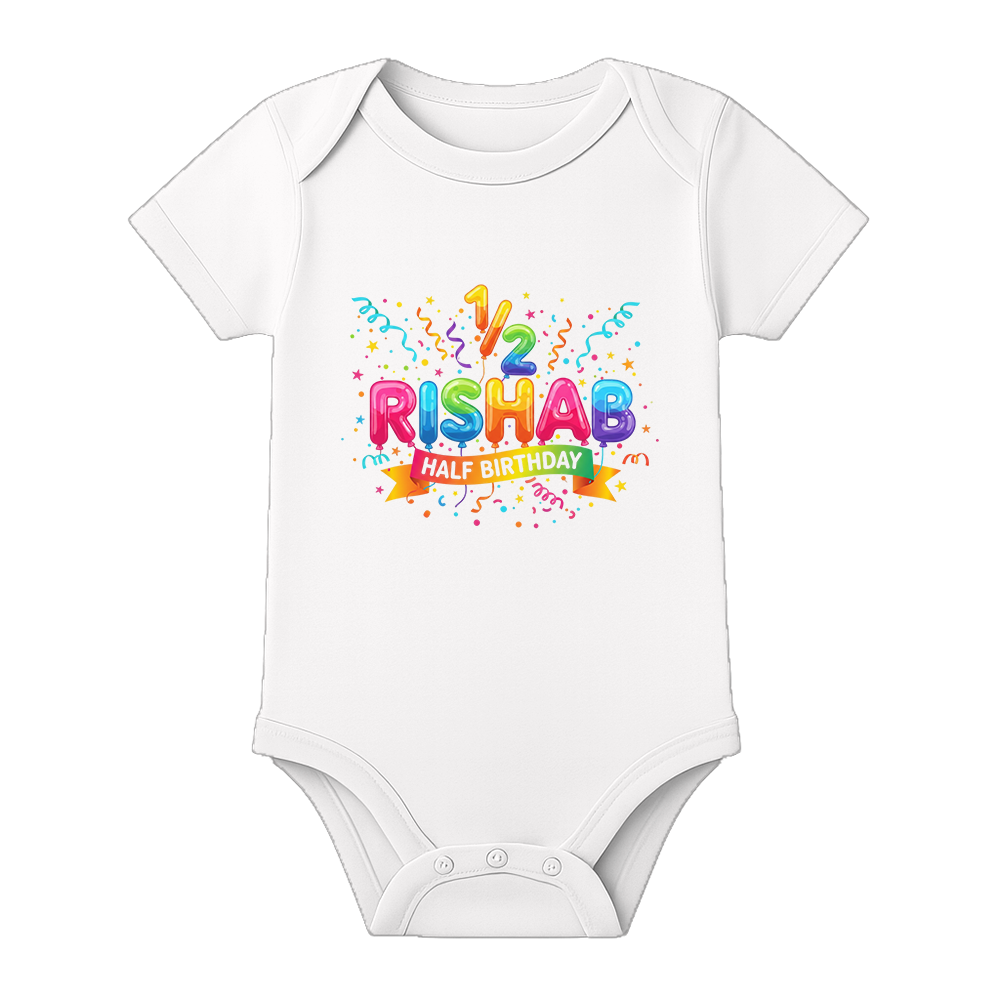 Half Birthday Little Star Romper with Name