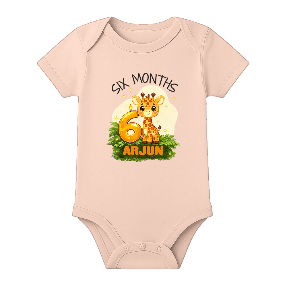 Half Birthday Photoshoot Outfit with Baby Name