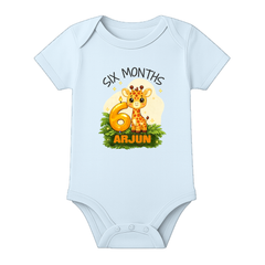 Half Birthday Photoshoot Outfit with Baby Name