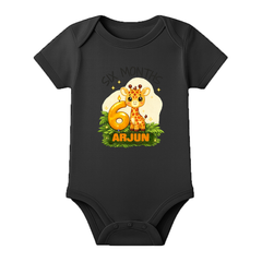 Half Birthday Photoshoot Outfit with Baby Name
