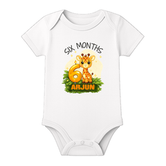 Half Birthday Photoshoot Outfit with Baby Name
