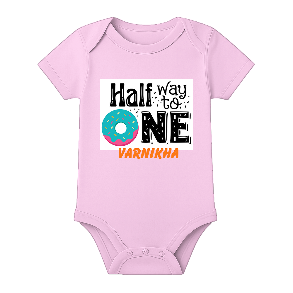 Half Birthday Custom Cotton Romper for Infant