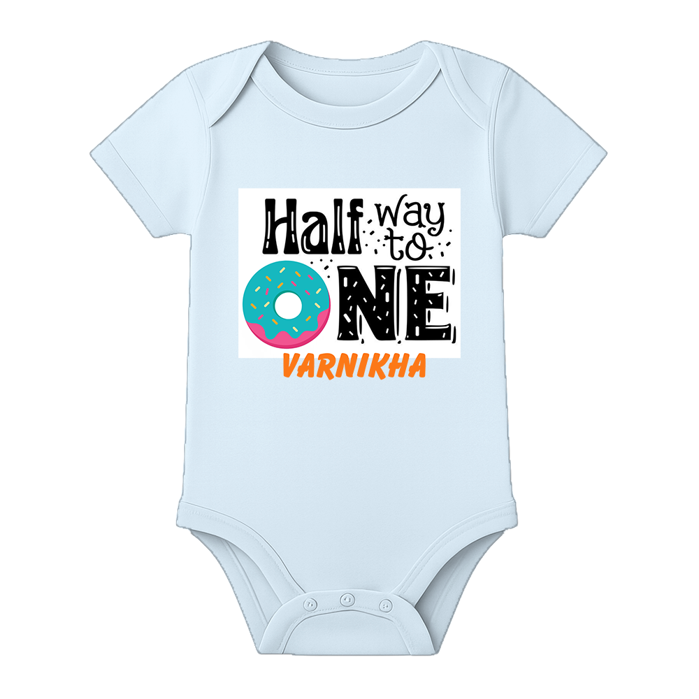 Half Birthday Custom Cotton Romper for Infant