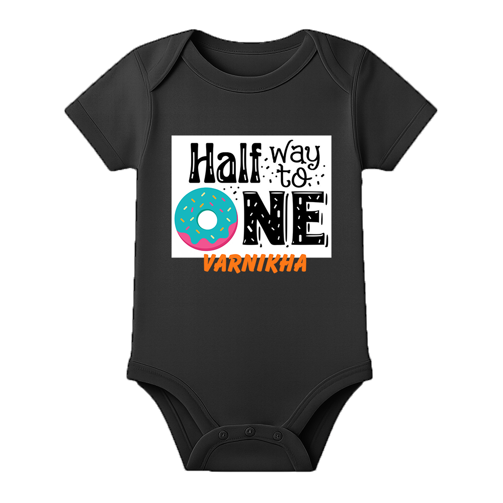 Half Birthday Custom Cotton Romper for Infant