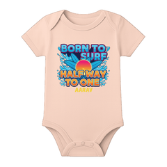 Half Birthday Baby Girl Romper Personalized