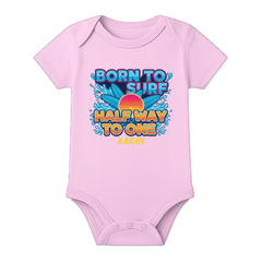 Half Birthday Baby Girl Romper Personalized