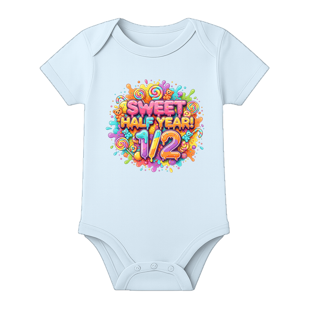 Half Birthday Memory Keepsake Onesie Personalized