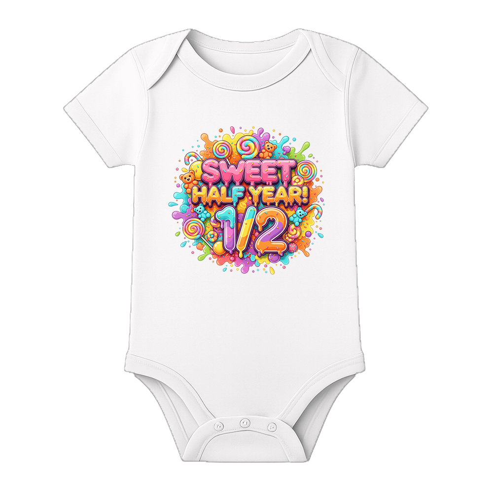 Half Birthday Memory Keepsake Onesie Personalized