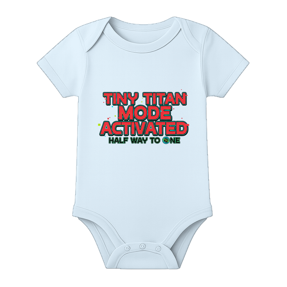 Half Birthday Custom Printed Baby Onesie