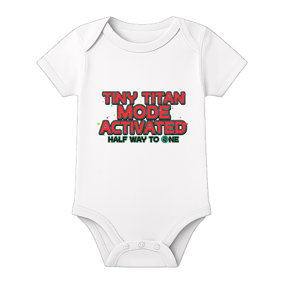 Half Birthday Custom Printed Baby Onesie