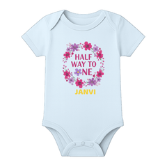 Half Birthday Custom Name Romper Premium Cotton
