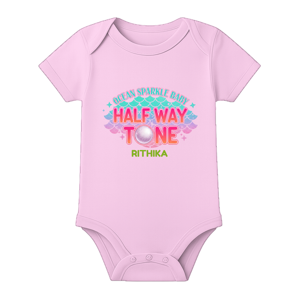 Half Birthday Cute Baby Onesie Name Printed