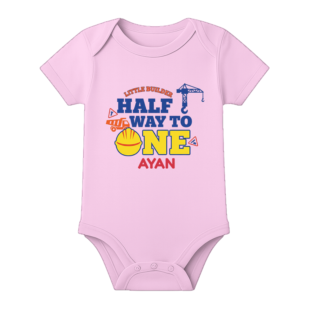 Half Birthday Celebration Romper India Personalized