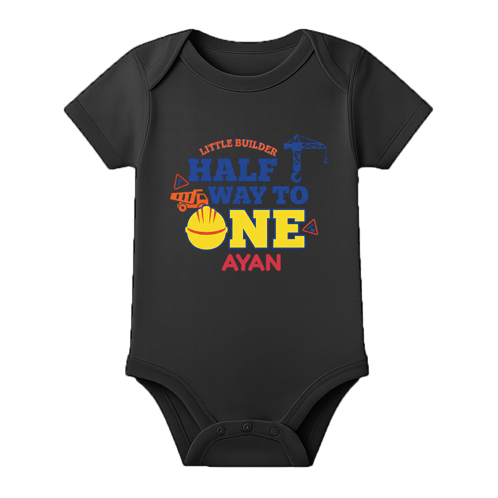 Half Birthday Celebration Romper India Personalized