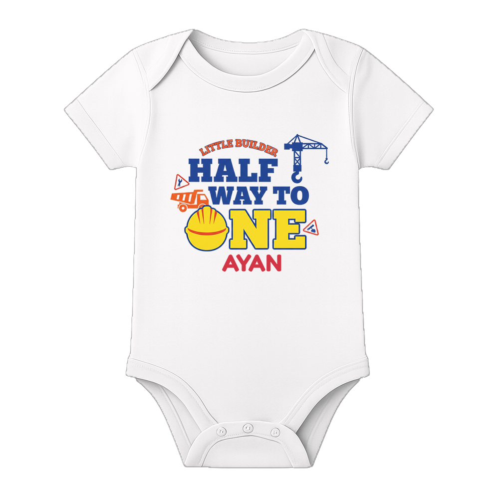 Half Birthday Celebration Romper India Personalized