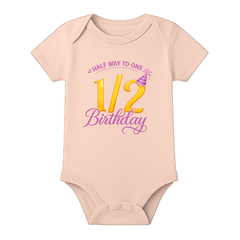 Half Birthday Baby Announcement Onesie Personalized