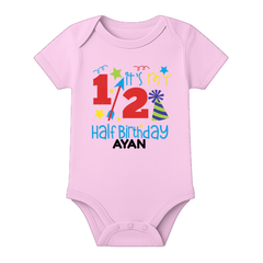 Half Birthday Baby Gift Personalized Romper