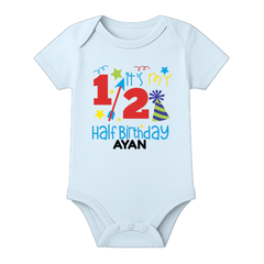 Half Birthday Baby Gift Personalized Romper