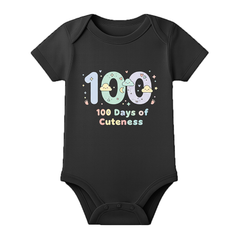 Happy 100 Days Baby Onesie Custom Name Print