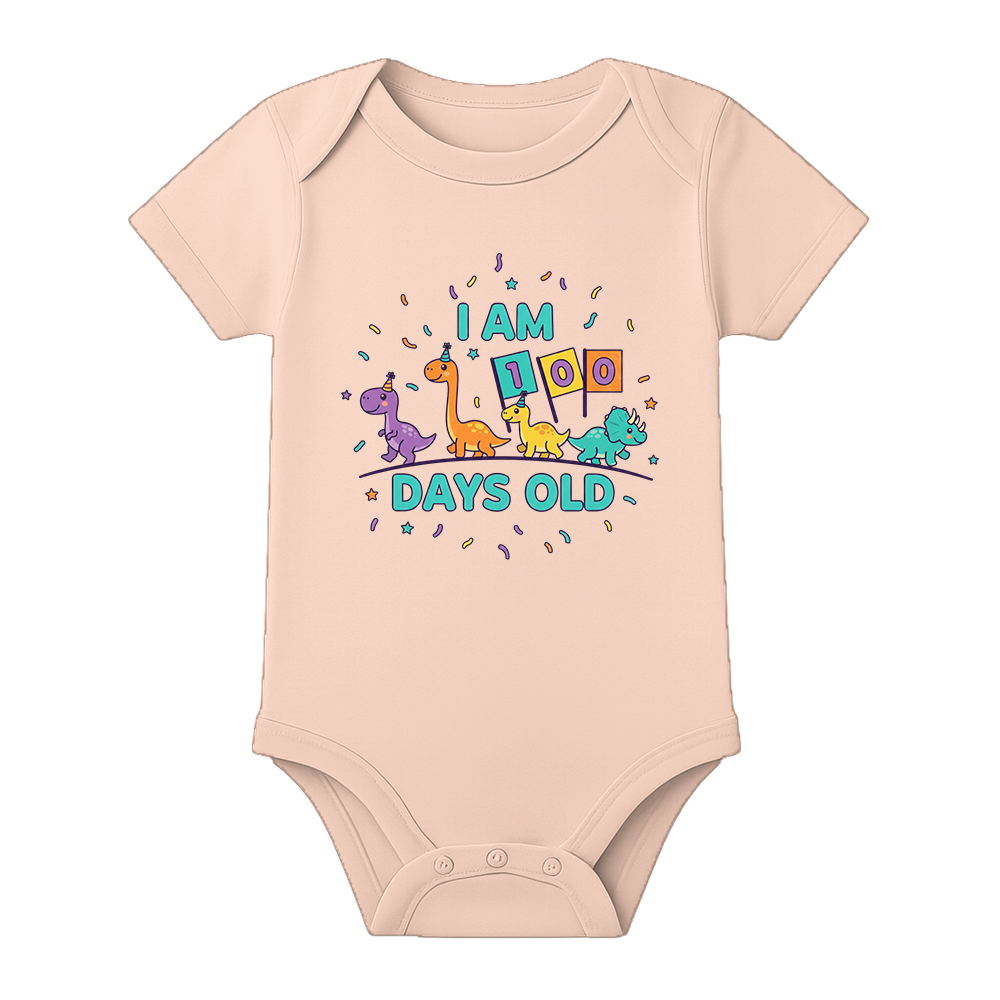 Hundred Days Baby Romper Cute Printed Design