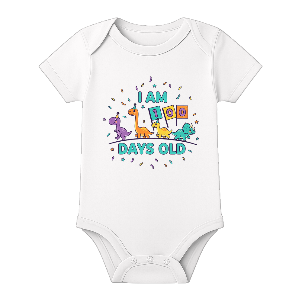 Hundred Days Baby Romper Cute Printed Design