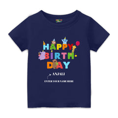 Happy Birthday Jungle Theme Kids Tshirts