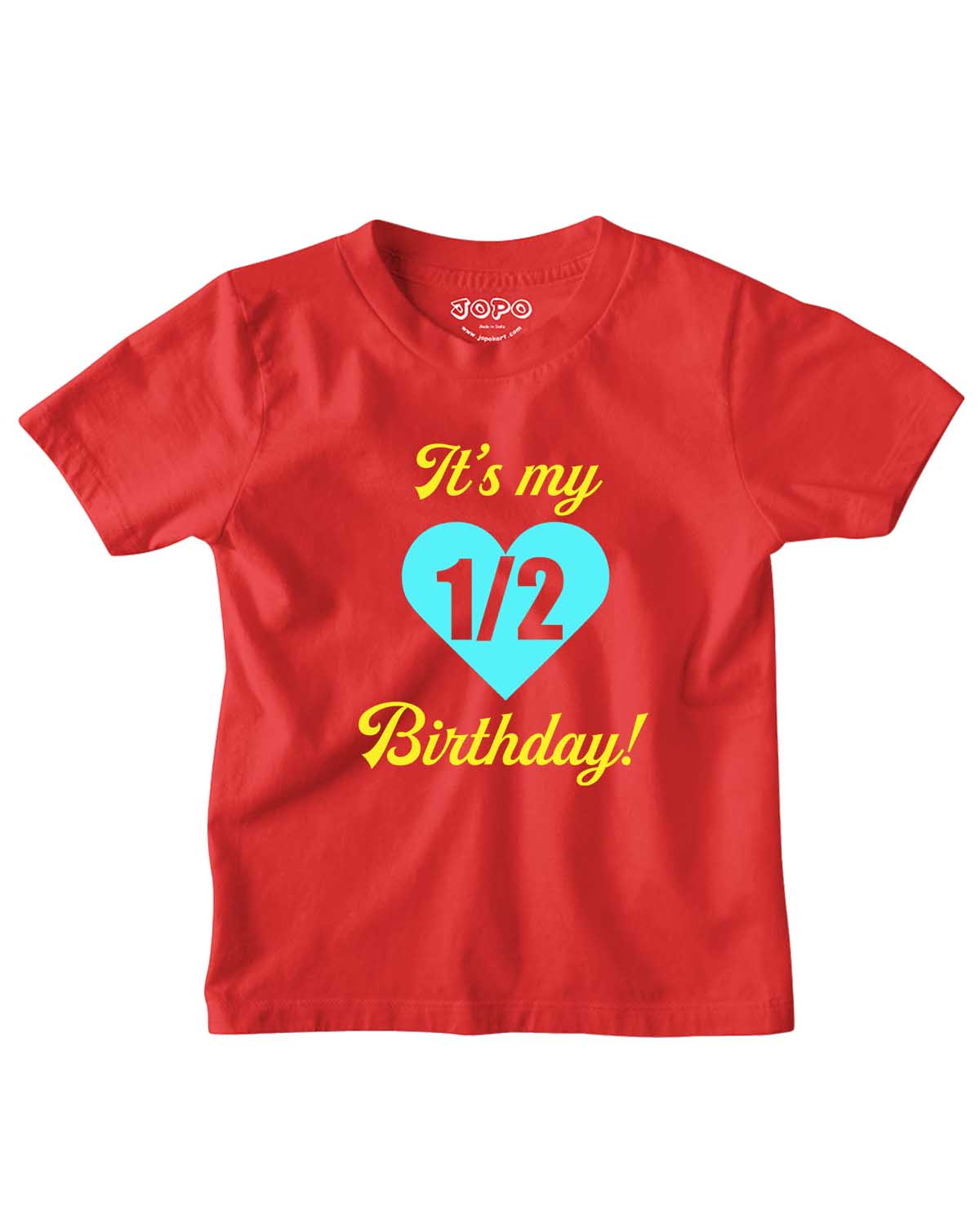 Happy Half Birthday Kids Tshirts Customised