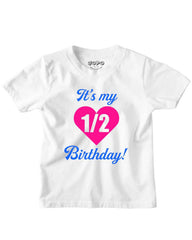Happy Half Birthday Kids Tshirts Customised