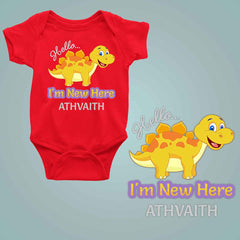 Hello I'm New Here Custom Name - New Born Baby Onesie