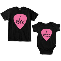 I Rock & I Roll Siblings Romper With Tshirt
