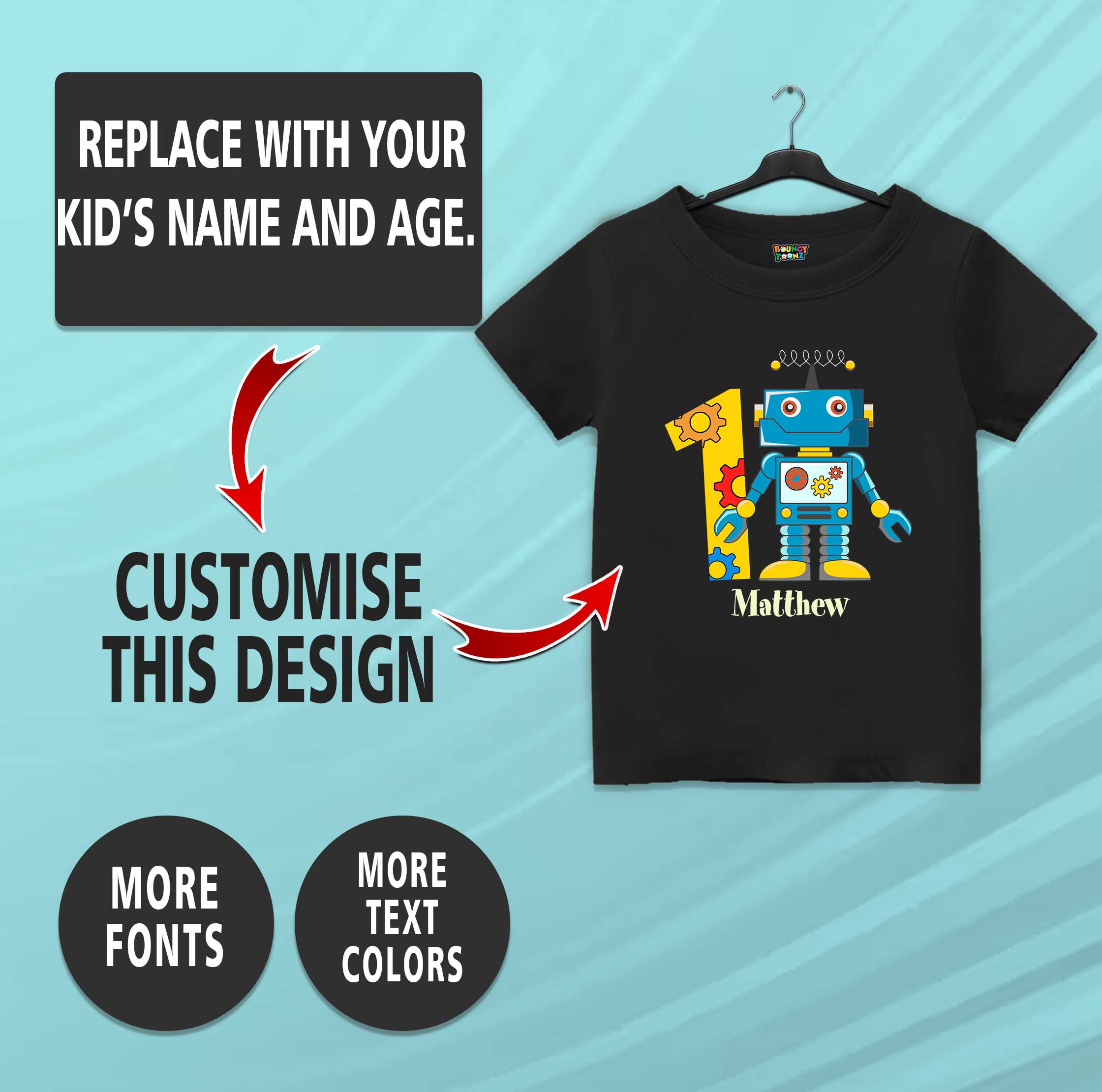 Birthday Customised Kids Tshirts