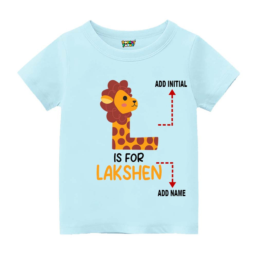 Alphabet L  Customised T Shirt