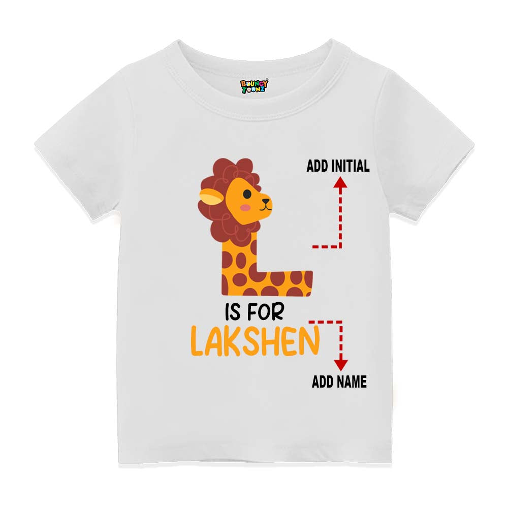 Alphabet L  Customised T Shirt