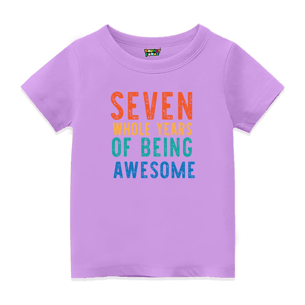 7 Years of Being Awesome Tshirt for kids