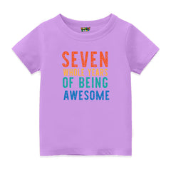 7 Years of Being Awesome Tshirt for kids