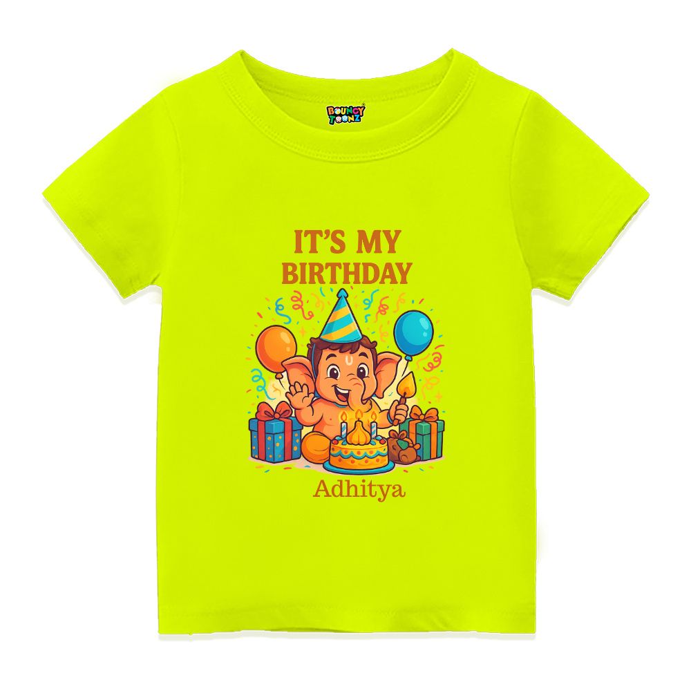 Birthday with Bala Vinayagar Vibes Kids Tshirt
